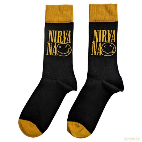 Nirvana: Unisex Ankle Socks: Logo Stacked (Black) (UK Size 7 - 11)
