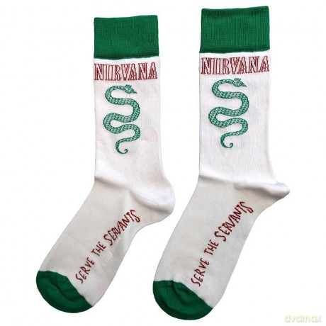 Nirvana: Unisex Ankle Socks: Serve The Servants (White) (UK Size 7 - 11)