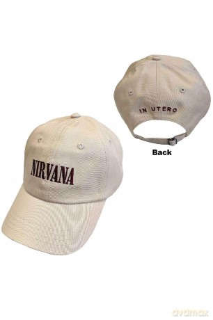 Nirvana: Unisex Baseball Cap: Text Logo in Utero (Sand)
