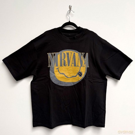 Nirvana: Unisex Oversized Boxy T-Shirt: Evergreen (Black) (Large)
