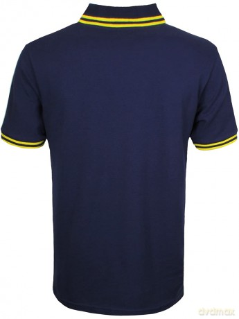 Nirvana: Unisex Polo Shirt: Happy Face (Navy Blue) (Medium)