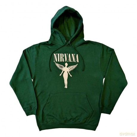 Nirvana: Unisex Pullover Hoodie: Angelic Mono (Green) (X-Large)