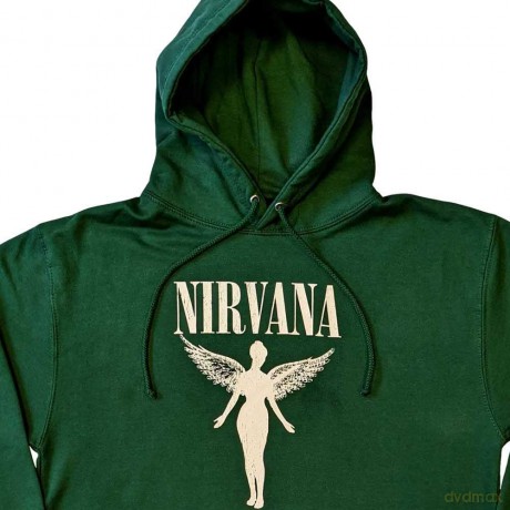 Nirvana: Unisex Pullover Hoodie: Angelic Mono (Green) (X-Large)