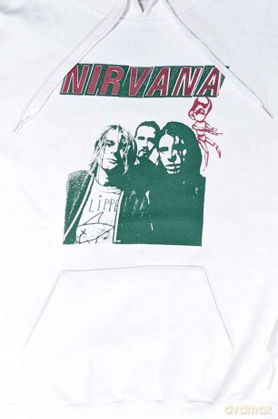 Nirvana: Unisex Pullover Hoodie: Flipper (White) (Large)