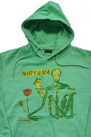 Nirvana: Unisex Pullover Hoodie: Incesticide (Green) (Medium)