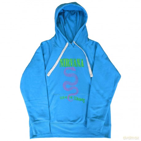 Nirvana: Unisex Pullover Hoodie: Serve The Servants Neon (Blue) (Large)
