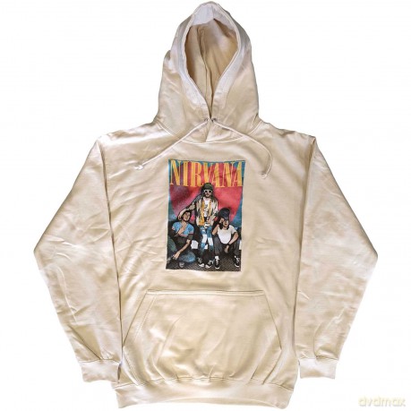Nirvana: Unisex Pullover Hoodie: Trapper Hat Mono Logo (Sand) (XX-Large)