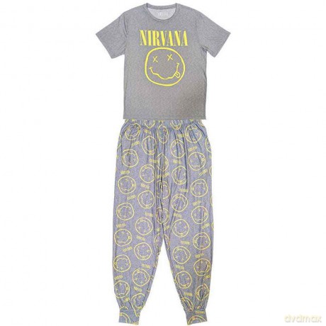 Nirvana: Unisex Pyjamas: Yellow Smile (X-Small)