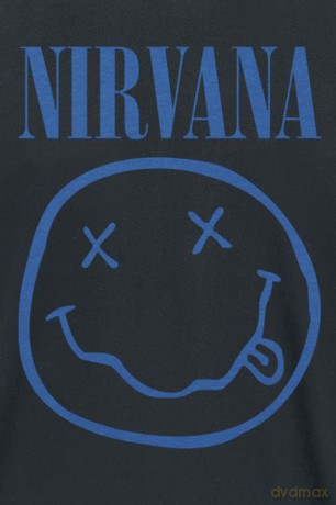 Nirvana: Unisex T-Shirt: Blue Happy Face (Black) (XX-Large)
