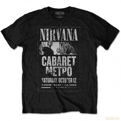 Nirvana: Unisex T-Shirt: Cabaret Metro (Black) (Large)