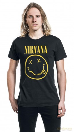Nirvana: Unisex T-Shirt: Flower Sniffin (Black) (Back Print) (Large)