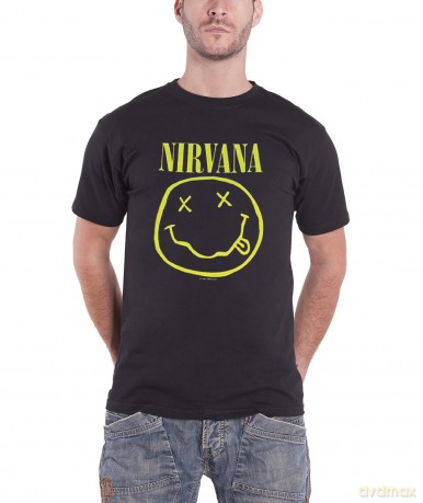 Nirvana: Unisex T-Shirt: Flower Sniffin (Black) (Back Print) (XX-Large)