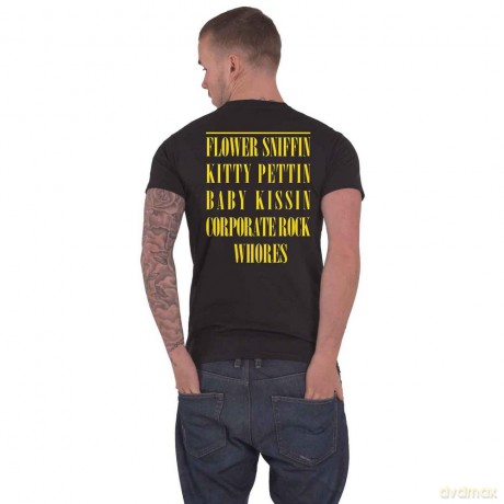 Nirvana: Unisex T-Shirt: Flower Sniffin (Black) (Back Print) (XXXXX-Large)