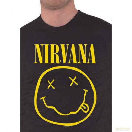 Nirvana: Unisex T-Shirt: Flower Sniffin (Black) (Back Print) (XXXXX-Large)