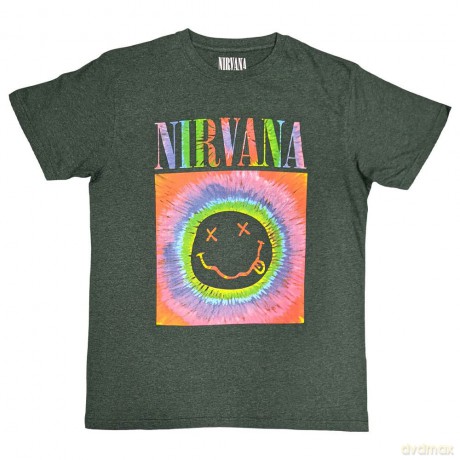 Nirvana: Unisex T-Shirt: Happy Face Glow Box (Green) (X-Large)