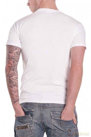 Nirvana: Unisex T-Shirt: Happy Face Rainbow (White) (Small)