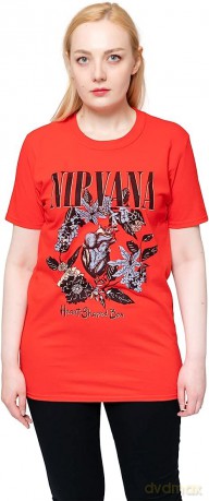 Nirvana: Unisex T-Shirt: Heart Shape Box (Red) (Medium)