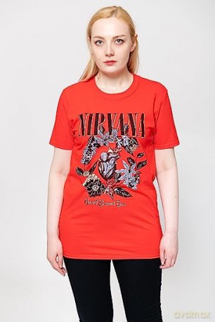 Nirvana: Unisex T-Shirt: Heart Shape Box (Red) (X-Large)