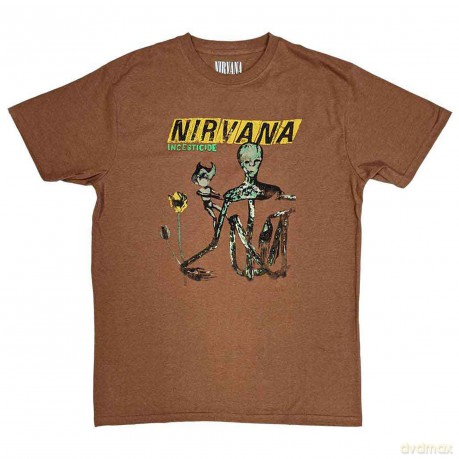 Nirvana: Unisex T-Shirt: Incesticide (Brown) (Small)