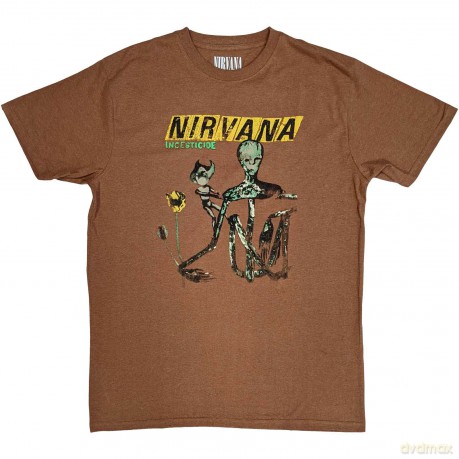 Nirvana: Unisex T-Shirt: Incesticide (Brown) (X-Large)
