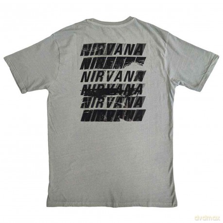 Nirvana: Unisex T-Shirt: Incesticide Stacked Logo (Green) (Back Print) (Large)
