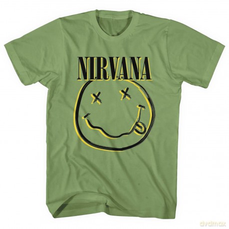 Nirvana: Unisex T-Shirt: Inverse Happy Face (Yellow) (X-Small)