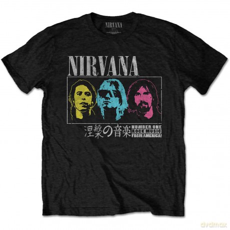 Nirvana: Unisex T-Shirt: Japan! (Black) (Medium)