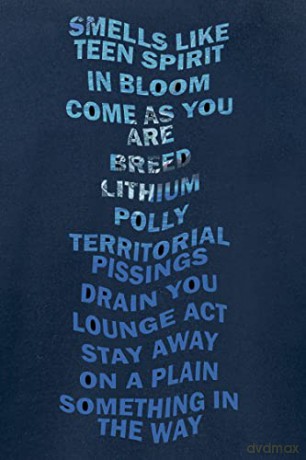 Nirvana: Unisex T-Shirt: Nevermind (Navy Blue) (Back Print) (X-Large)