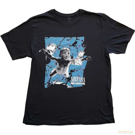 Nirvana: Unisex T-Shirt: Nevermind Cracked (Black) (Large)