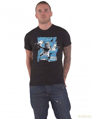 Nirvana: Unisex T-Shirt: Nevermind Cracked (Black) (Medium)