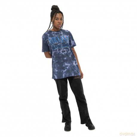 Nirvana: Unisex T-Shirt: Nevermind Wavy Logo (Purple) (Wash Collection) (Large)