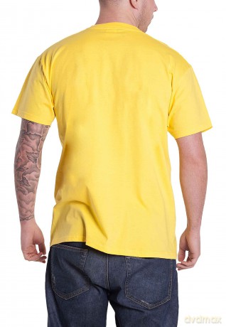 Nirvana: Unisex T-Shirt: Purple Happy Face (Yellow) (Medium)