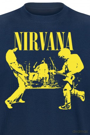 Nirvana: Unisex T-Shirt: Stage (Navy Blue) (Small)