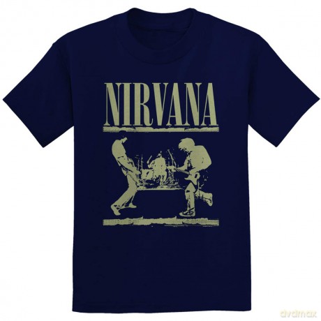 Nirvana: Unisex T-Shirt: Stage (Navy Blue) (XX-Large)