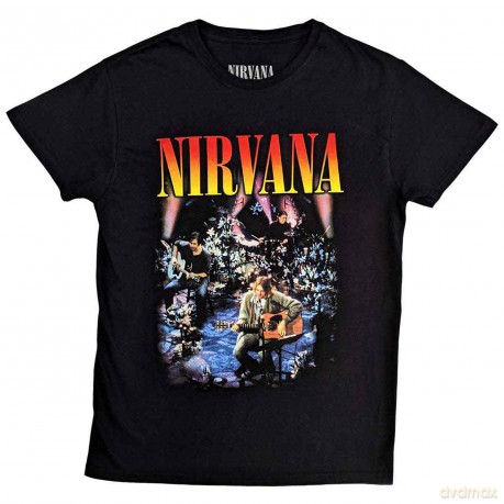 Nirvana: Unisex T-Shirt: Unplugged Photo (Black) (Medium)