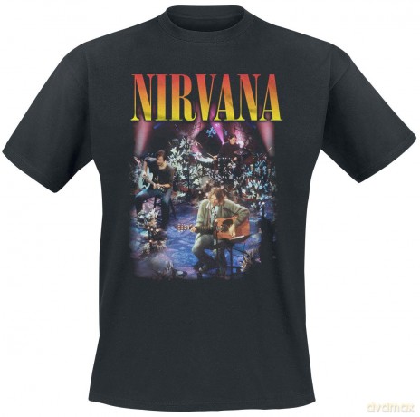 Nirvana: Unisex T-Shirt: Unplugged Photo (Black) (XX-Large)