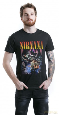 Nirvana: Unisex T-Shirt: Unplugged Photo (Black) (XX-Large)