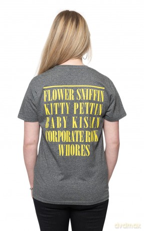 Nirvana: Unisex T-Shirt: Yellow Happy Face (Brindle) (Back Print) (X-Large)