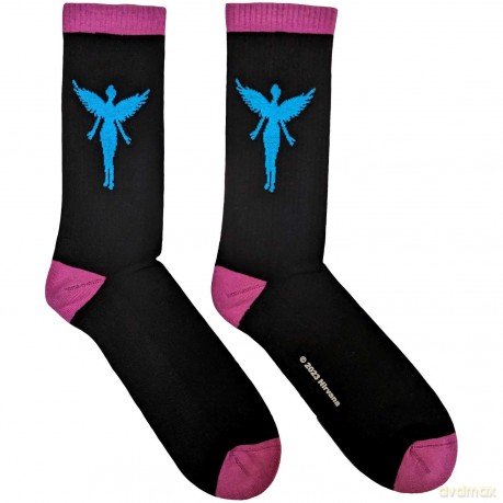 Nirvana: Unisex Terry Socks: In Utero Blue Angel (Black) (UK Size 7 - 11)