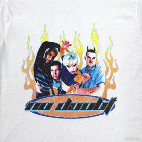 No Doubt: Unisex T-Shirt: Flames (White) (Small)