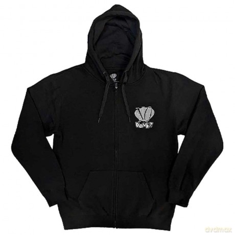 No Doubt: Unisex Zipped Hoodie: Checker Logo (Black) (Back Print) (Small)