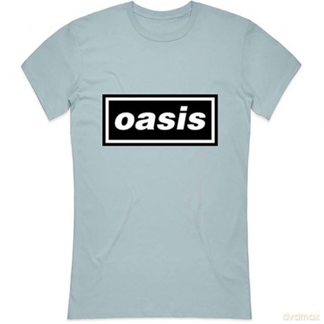 Oasis: Ladies T-Shirt: Decca Logo (Light Blue) (XX-Large)