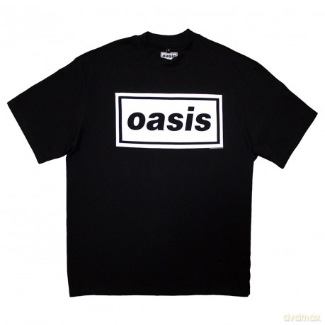 Oasis: Unisex Oversized Boxy T-Shirt: Decca Logo (Black) (X-Large)
