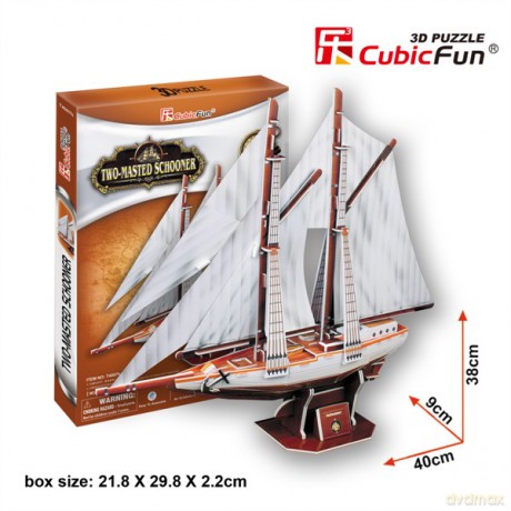 PUZZLE 3D Two Mastedschooner [PUZZLE]