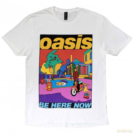 Oasis: Unisex T-Shirt: Be Here Now Illustration (White) (Large)