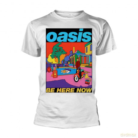 Oasis: Unisex T-Shirt: Be Here Now Illustration (White) (Small)