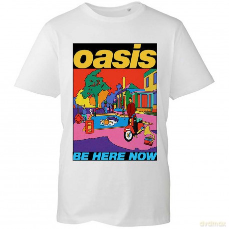 Oasis: Unisex T-Shirt: Be Here Now Illustration (White) (X-Large)