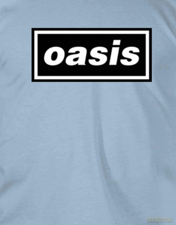 Oasis: Unisex T-Shirt: Decca Logo (Light Blue) (Medium)