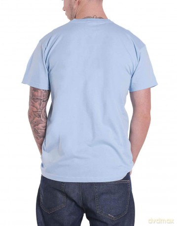 Oasis: Unisex T-Shirt: Decca Logo (Light Blue) (Medium)