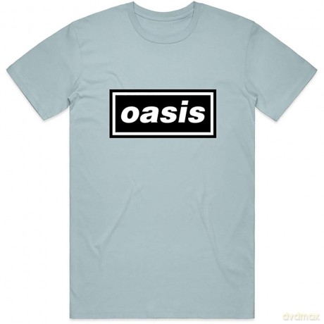 Oasis: Unisex T-Shirt: Decca Logo (Light Blue) (Small)